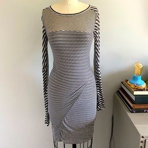 Isabel Marant Etoile knit dress. Striped knit dress with sheer sleeves